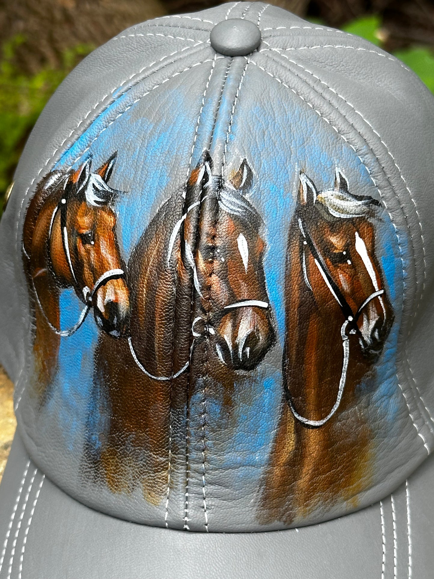 Gorras en cuero / Leather caps 01
