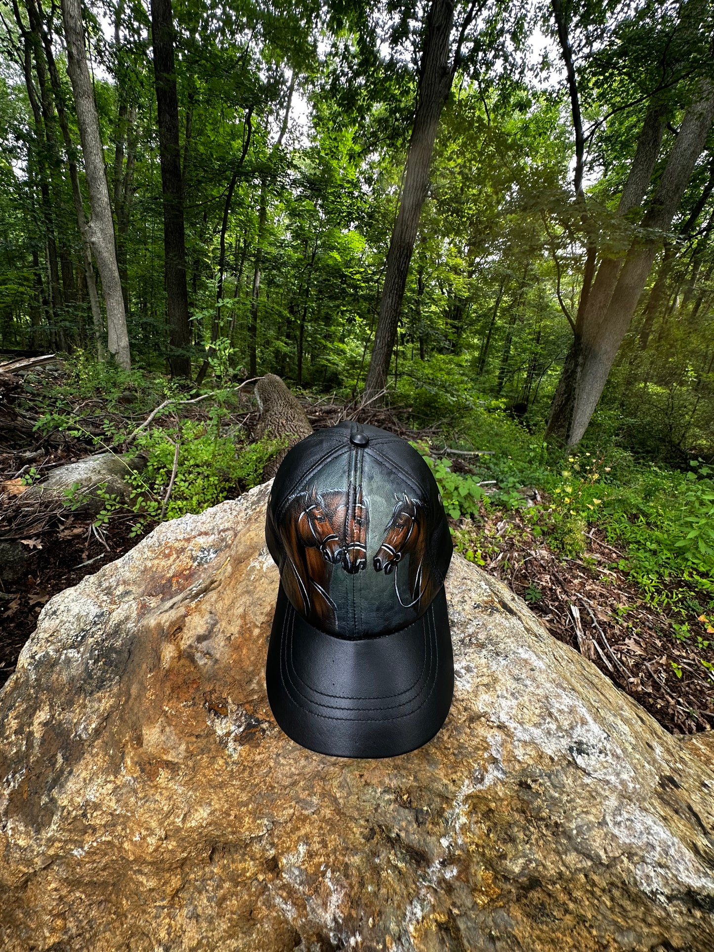 Gorra cuero negra / Leather cap 02