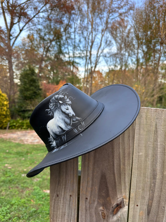 Leather Hat/ sombrero en cuero