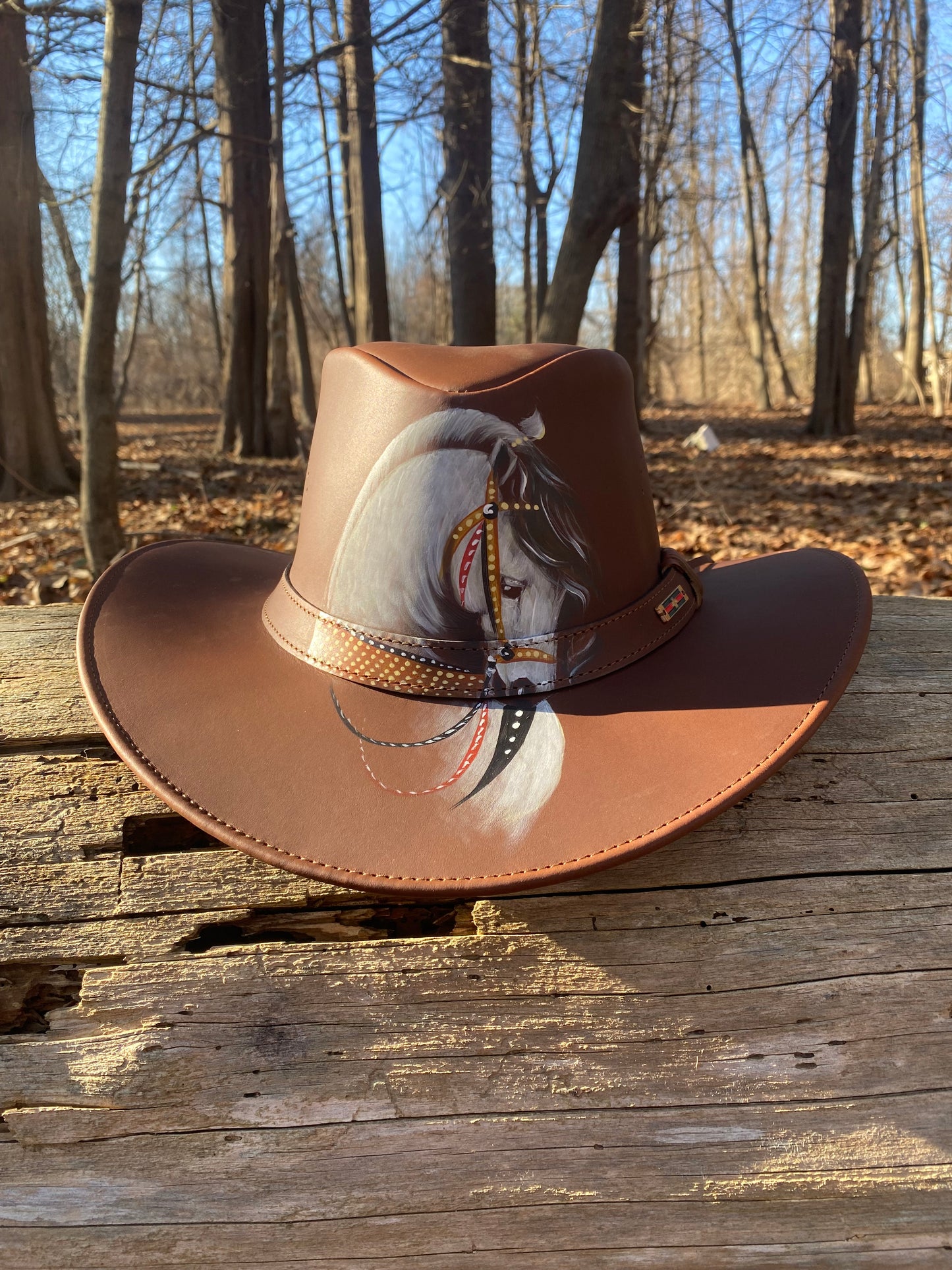 Leather Hat/ sombrero en cuero graso