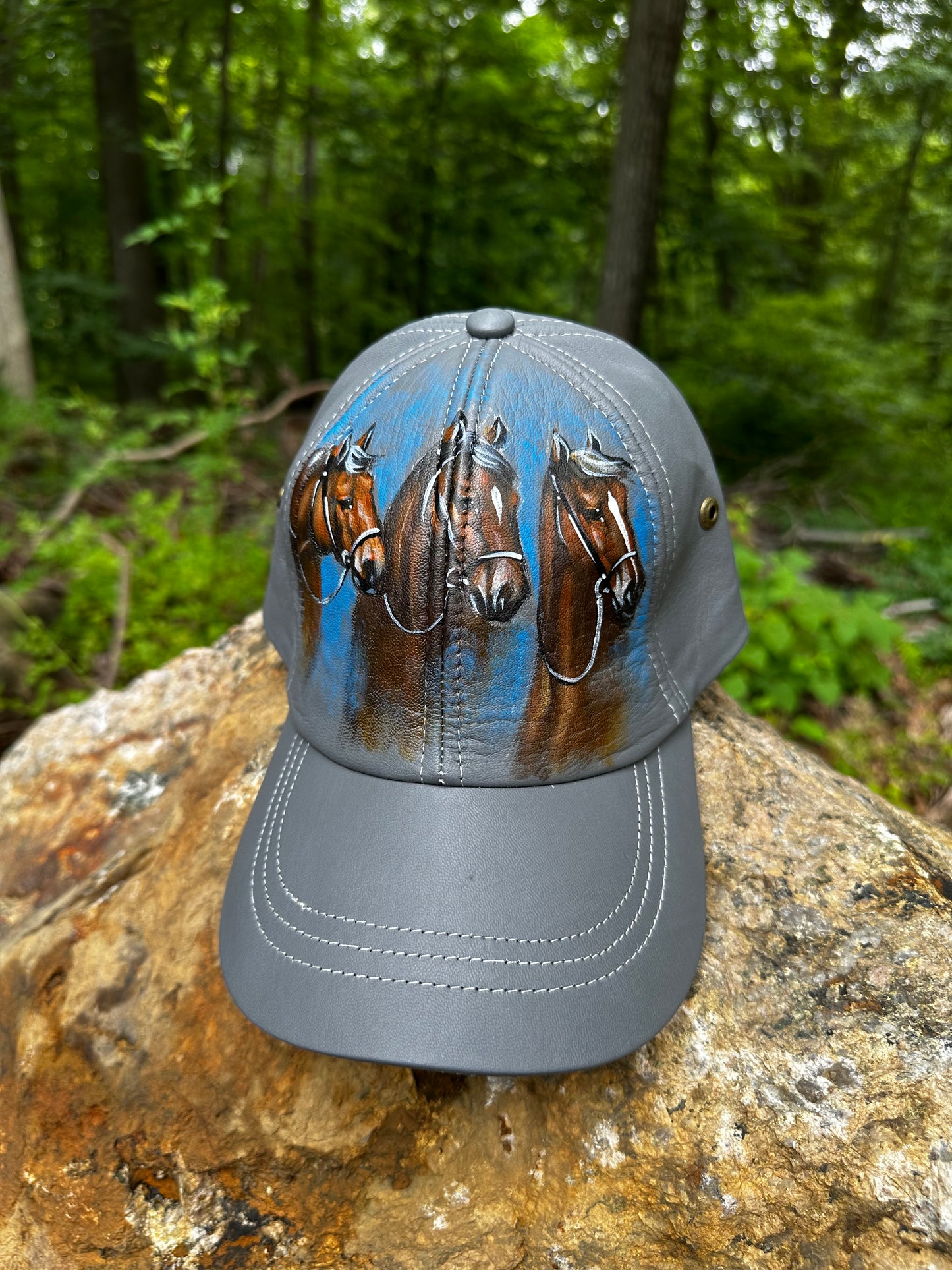 Gorras en cuero / Leather caps 01