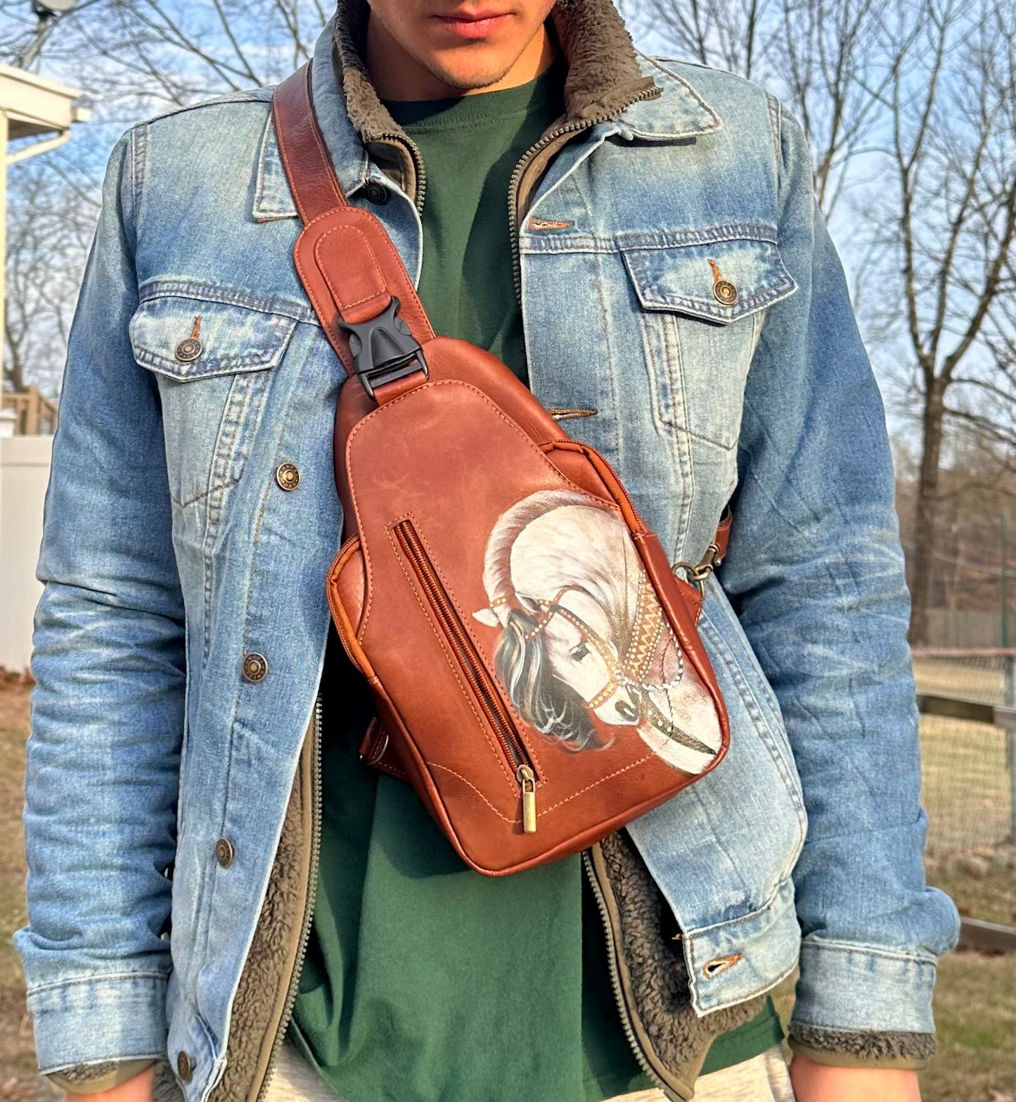 Pechera en cuero campeón