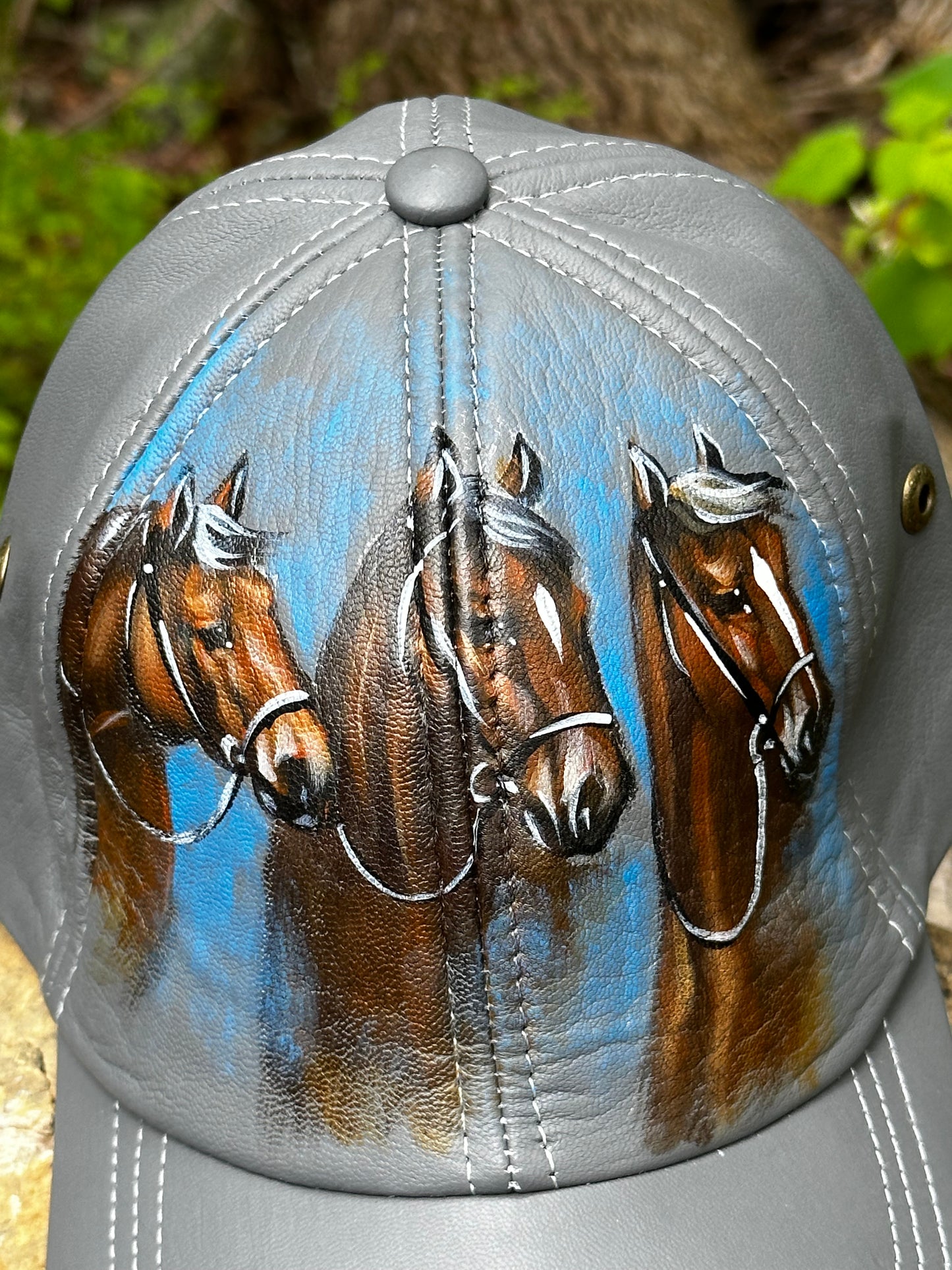 Gorras en cuero / Leather caps 01