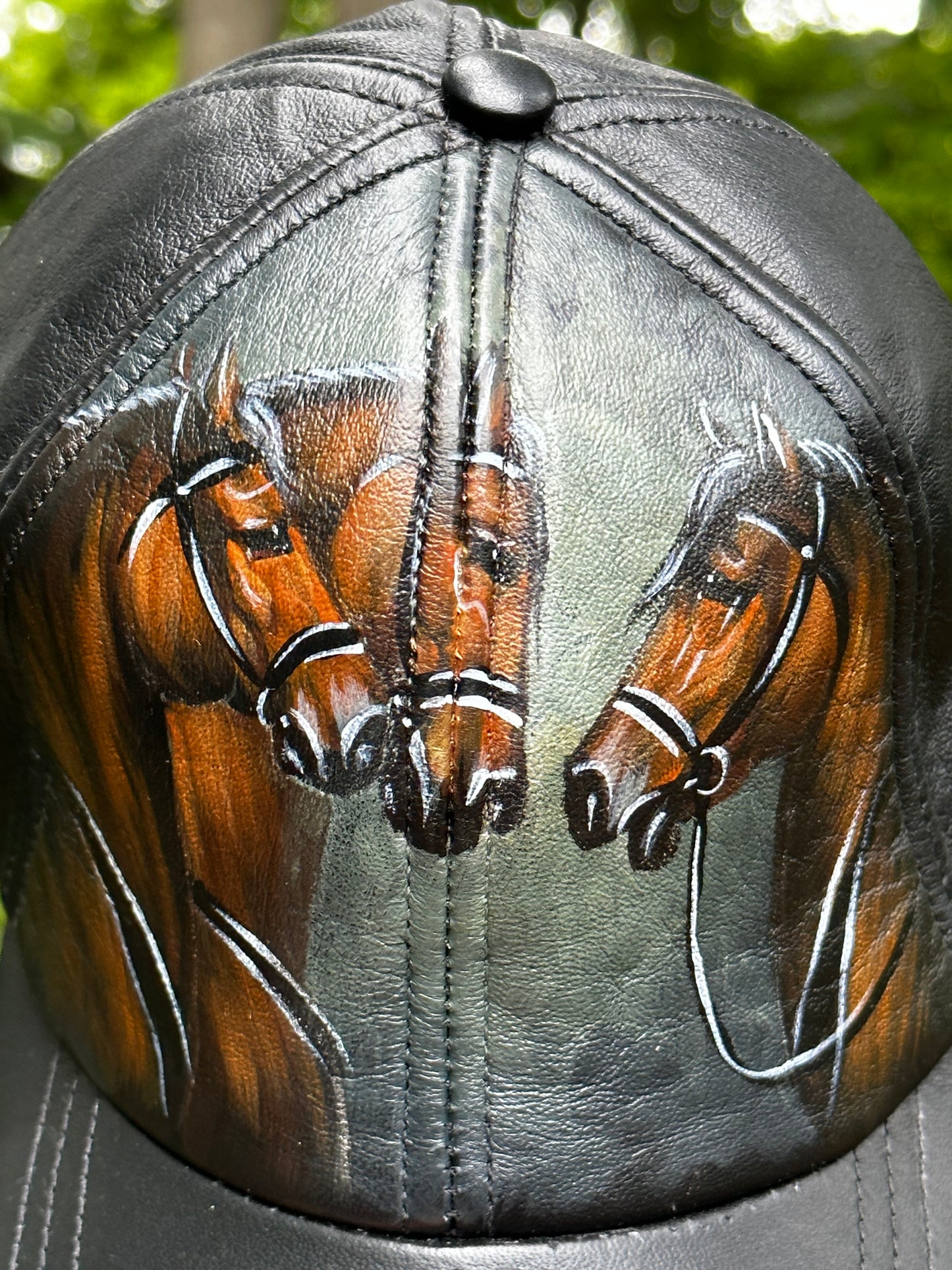 Gorra cuero negra / Leather cap 02