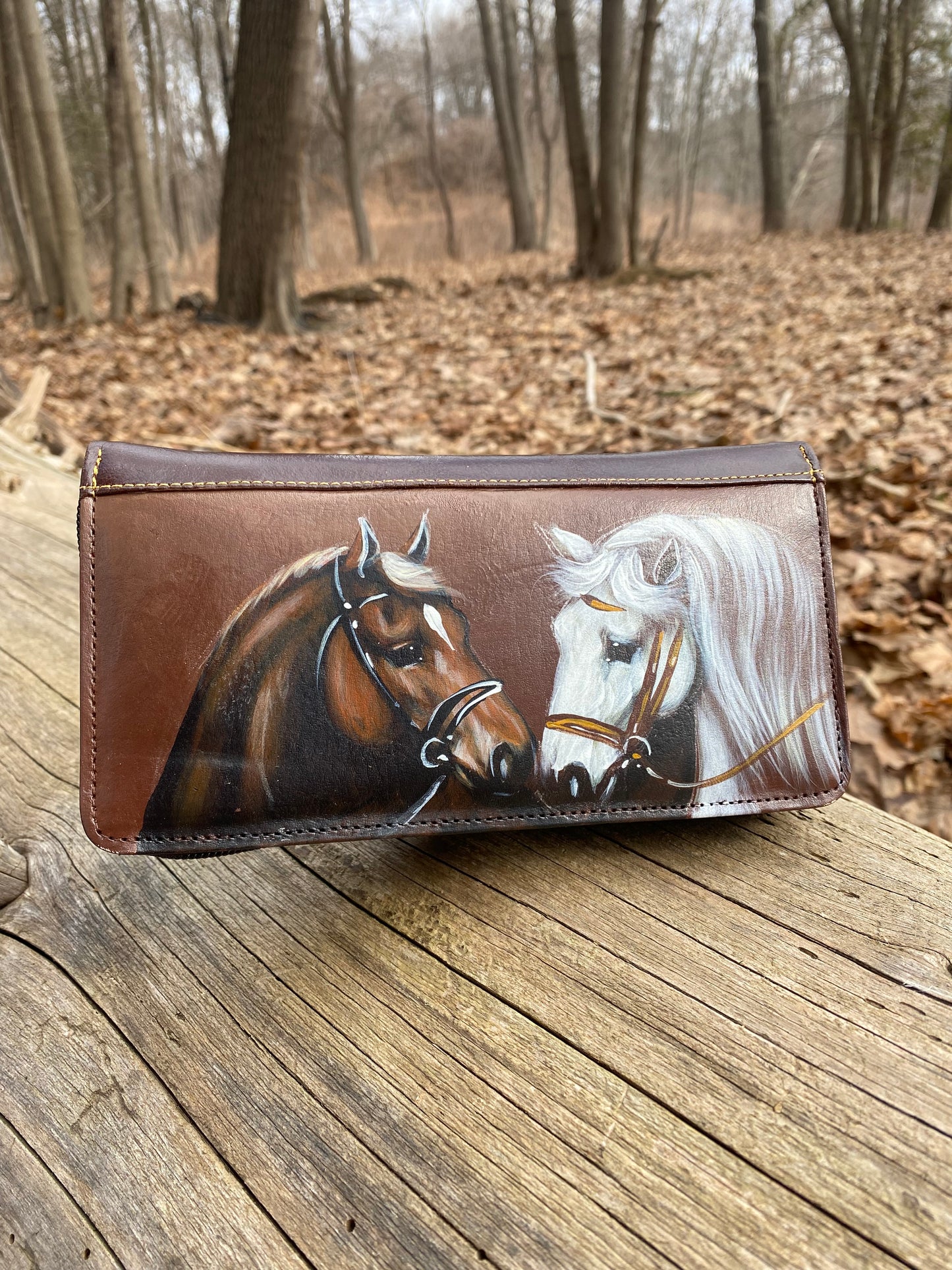 Billetera en cuero para dama