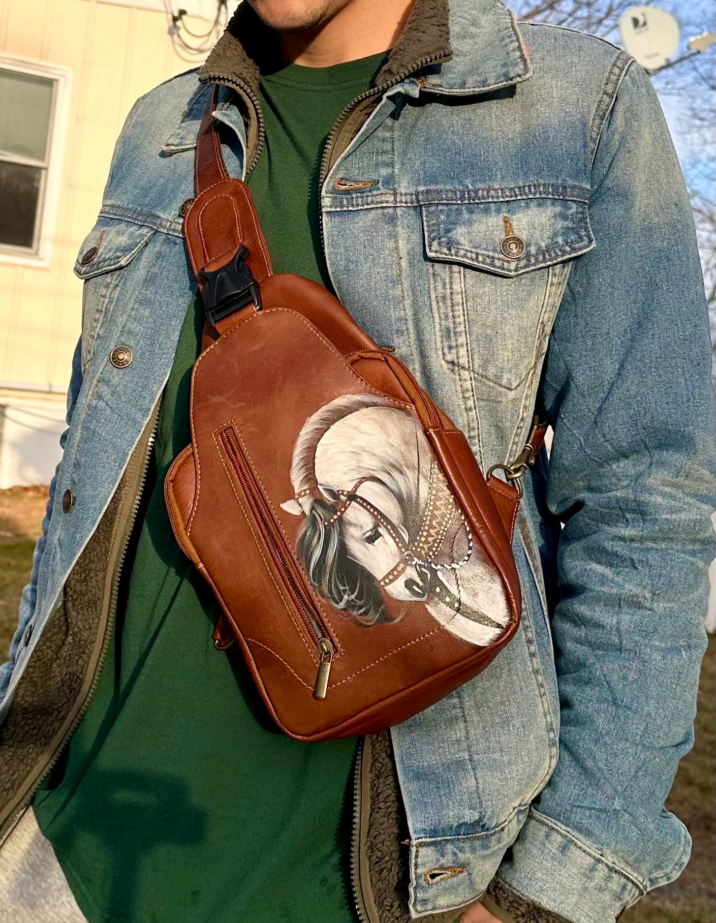 Pechera en cuero campeón