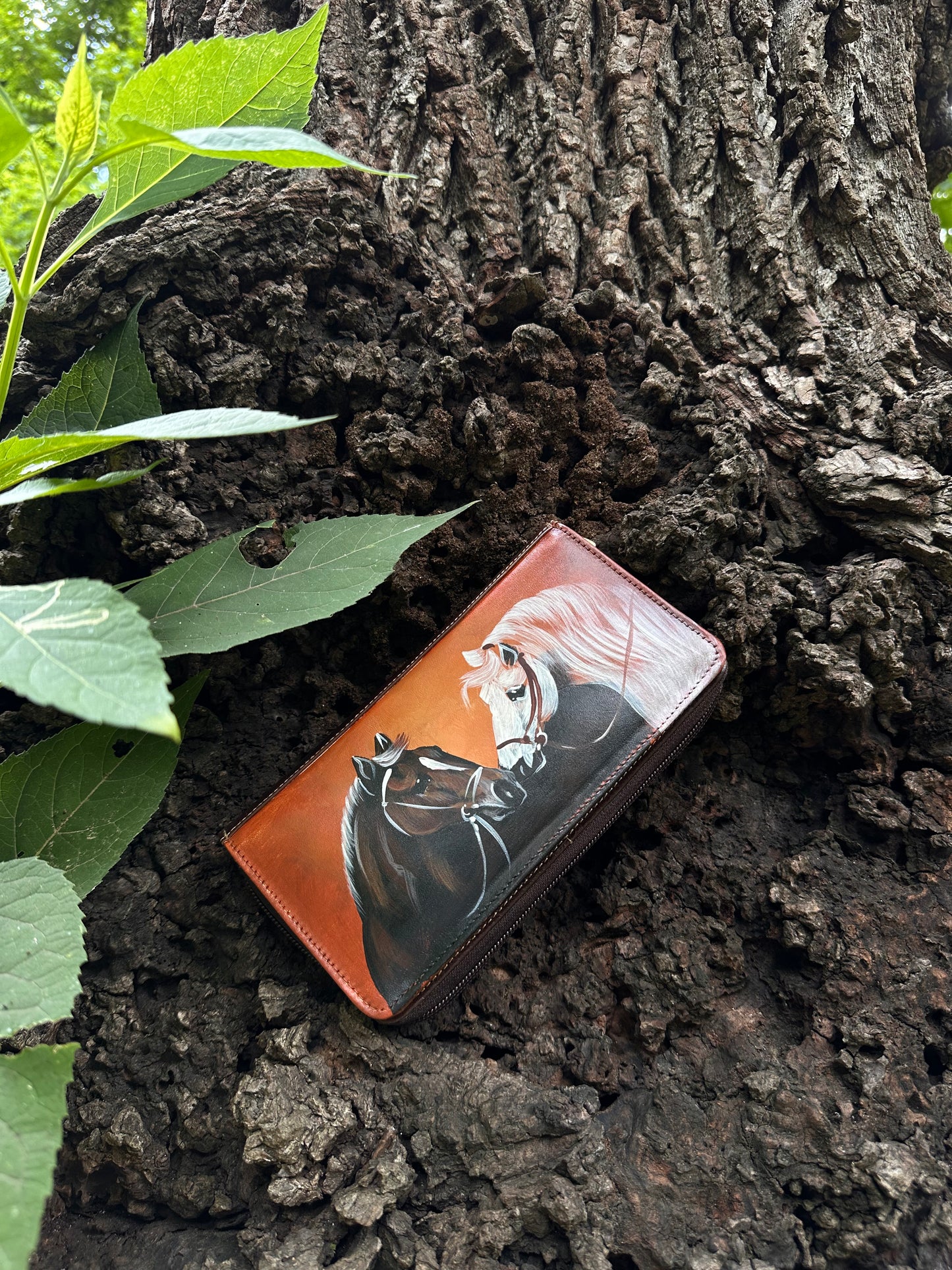 Billetera en cuero para dama