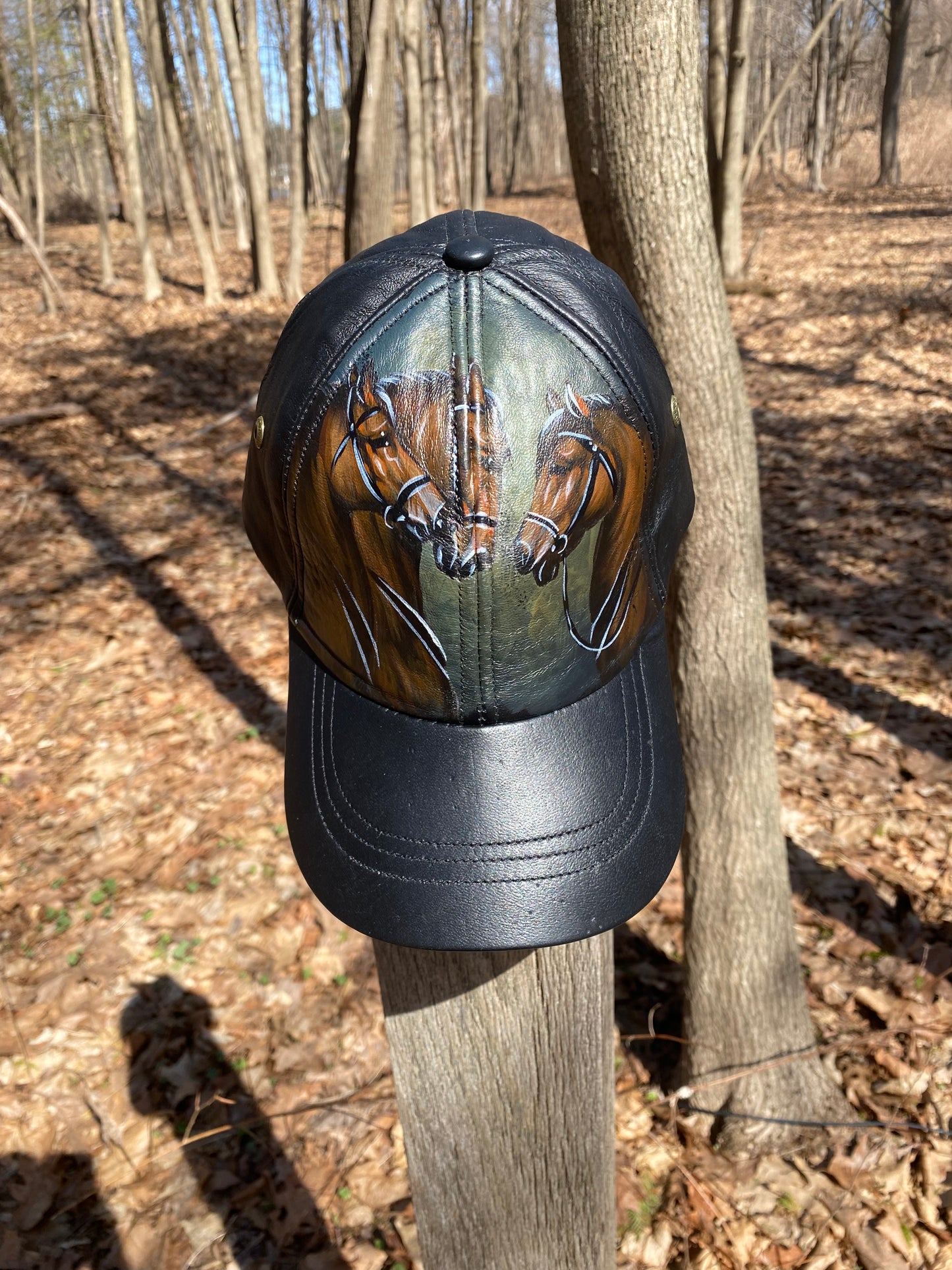 Gorra cuero negra / Leather cap 02