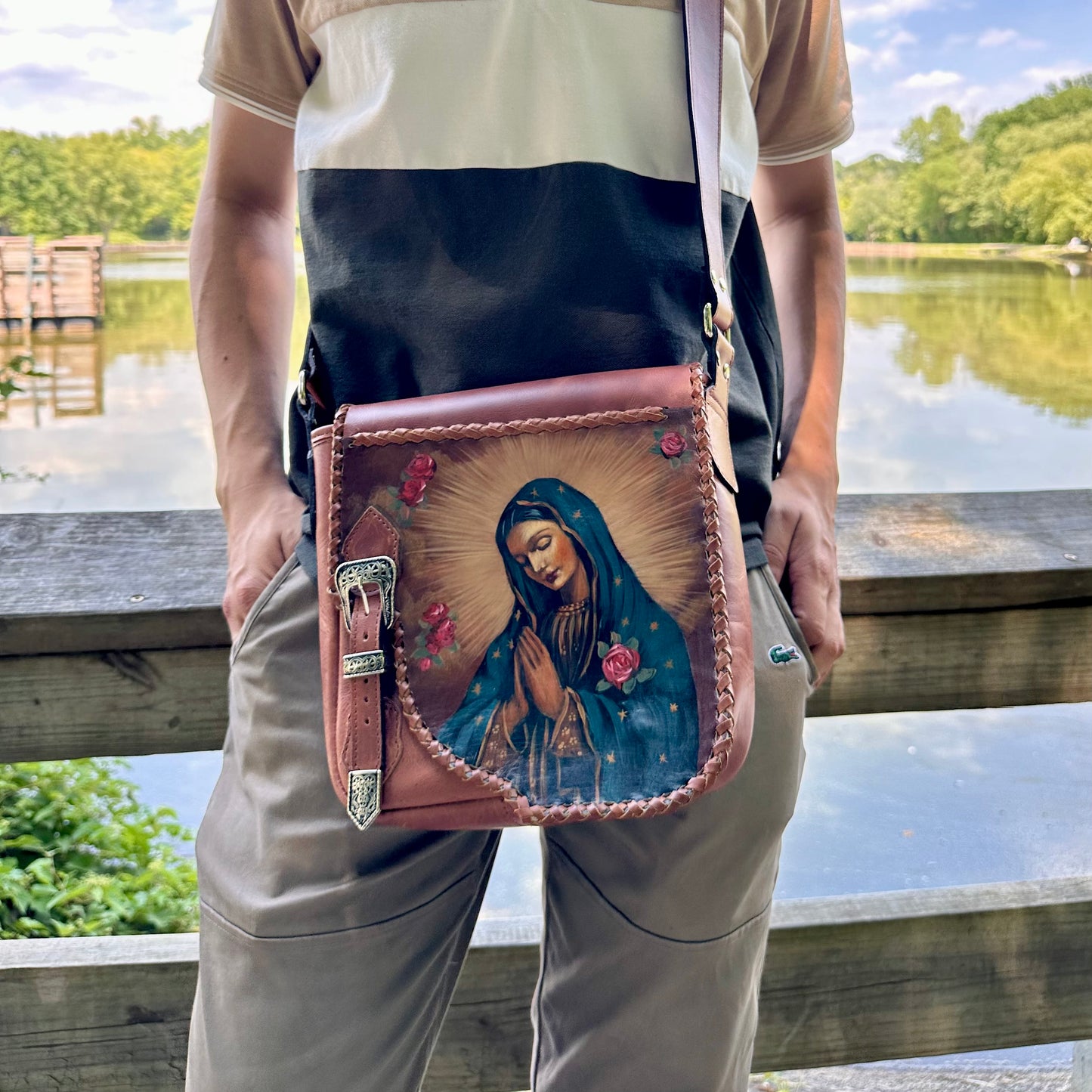 (Copia) Bolso virgen Guadalupe/ Leather Bag