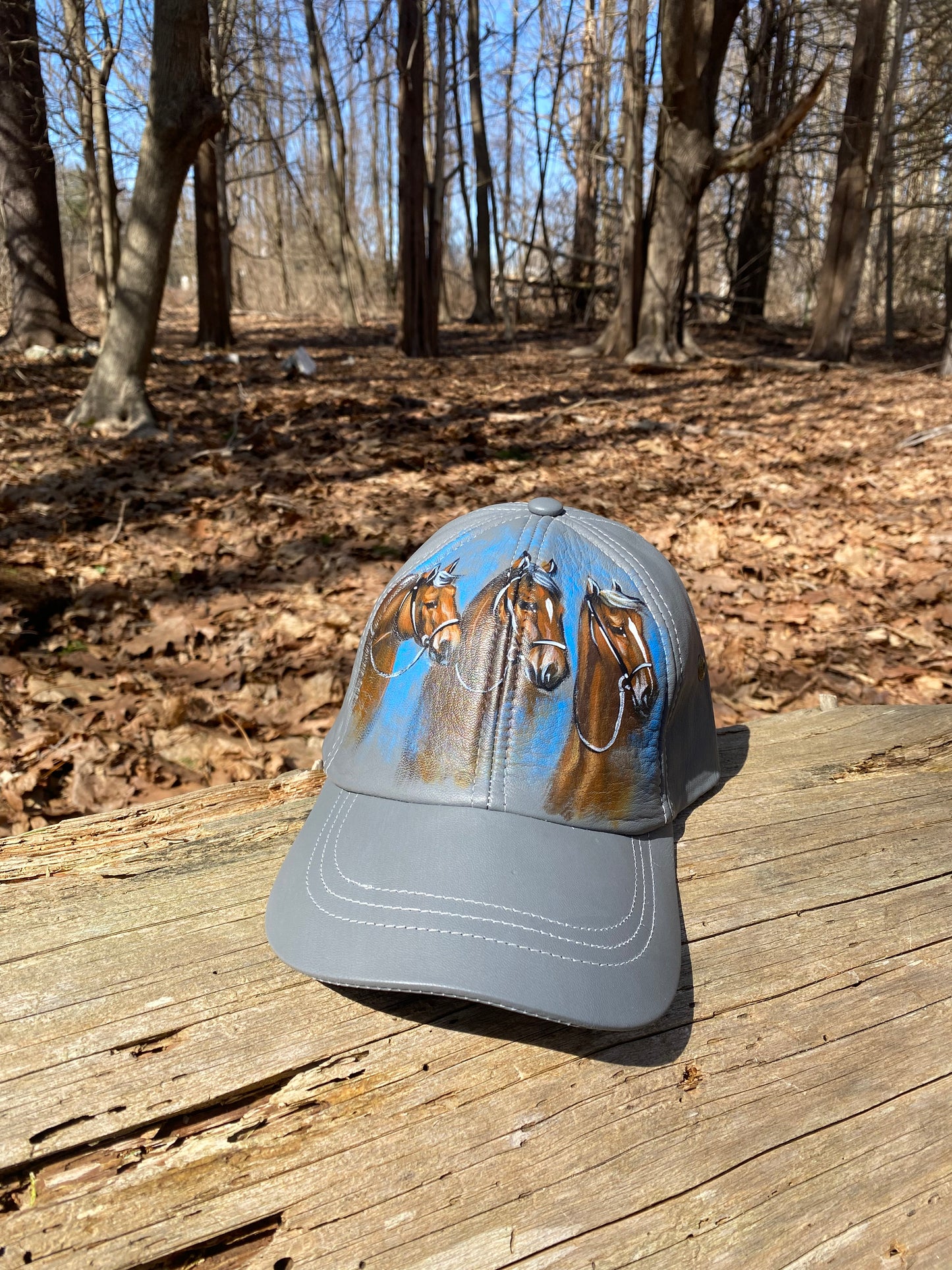 Gorras en cuero / Leather caps 01