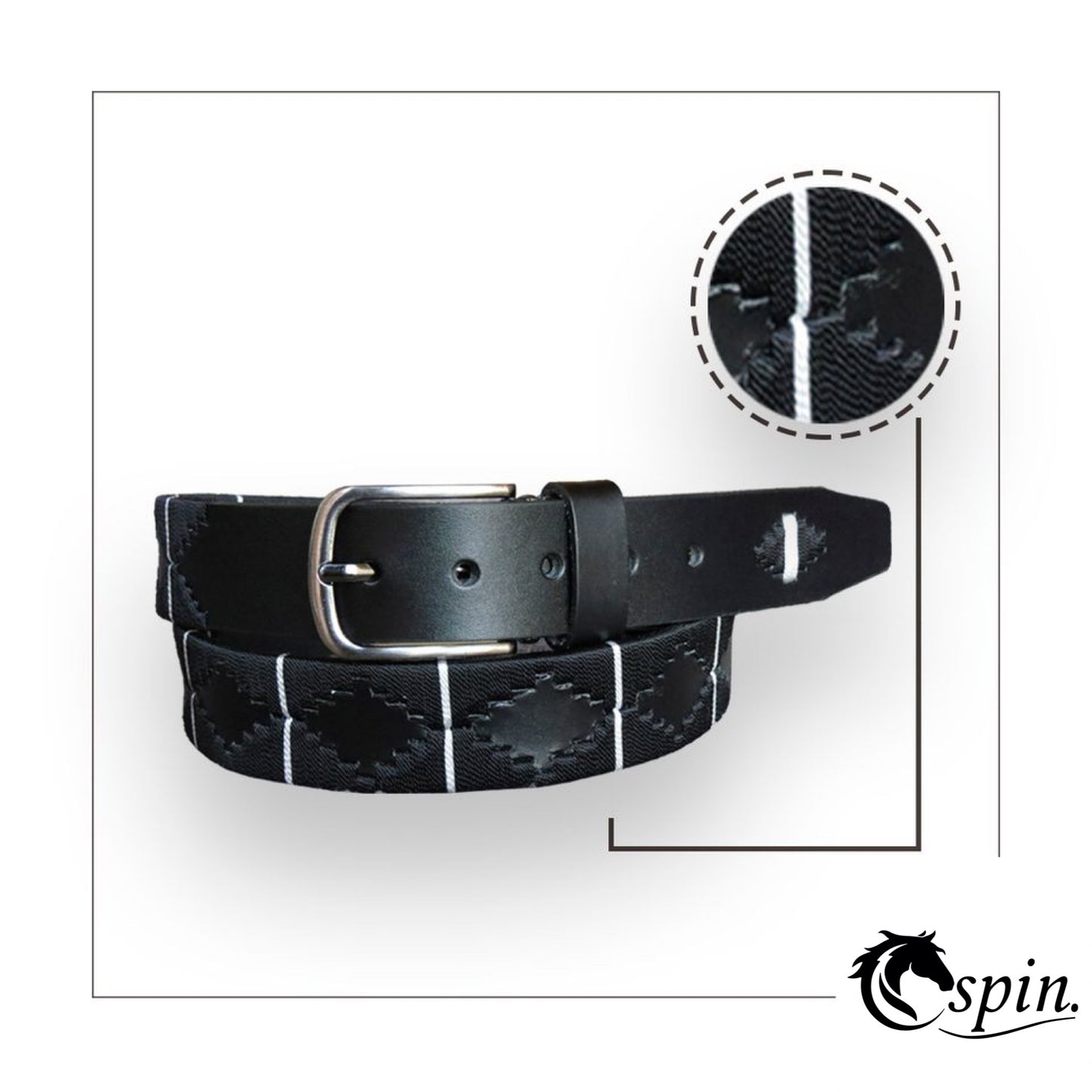 Cinturones en cuero con tejido Argentino