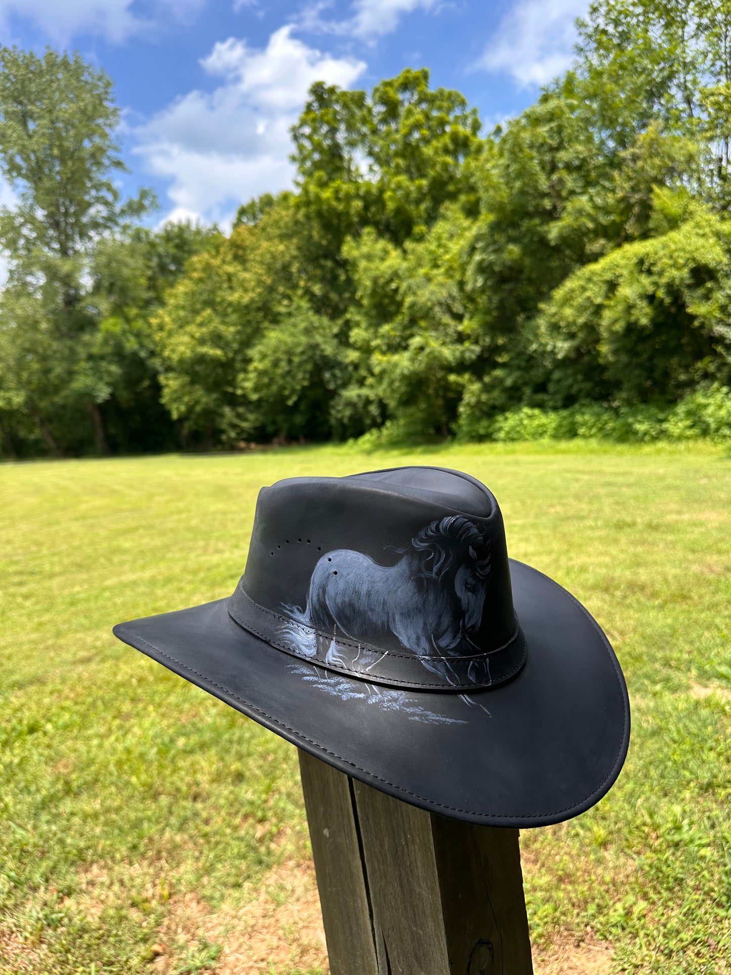 Leather Hat/ sombrero en cuero