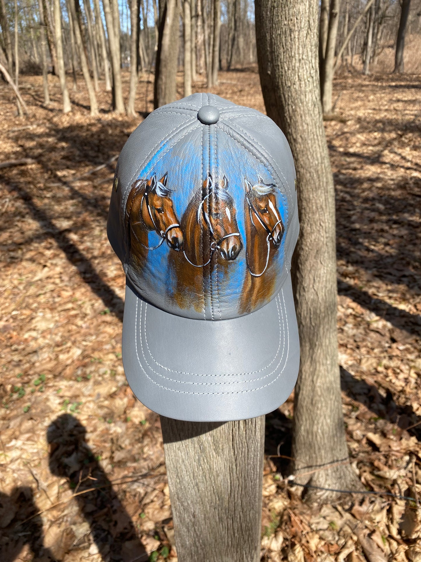 Gorras en cuero / Leather caps 01