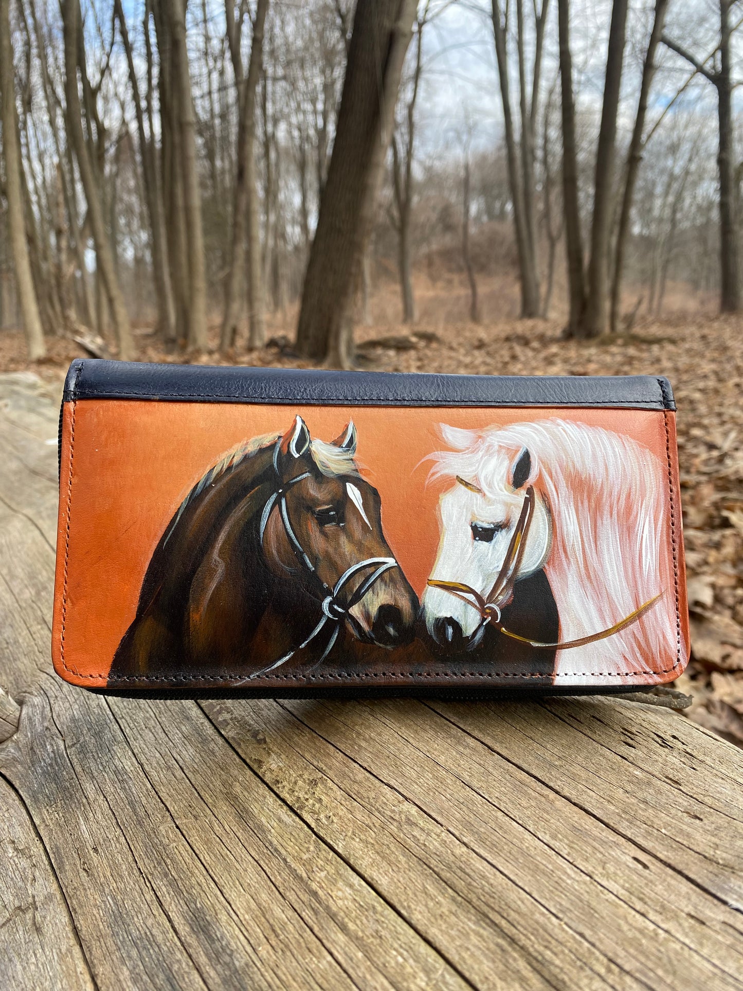 Billetera en cuero para dama