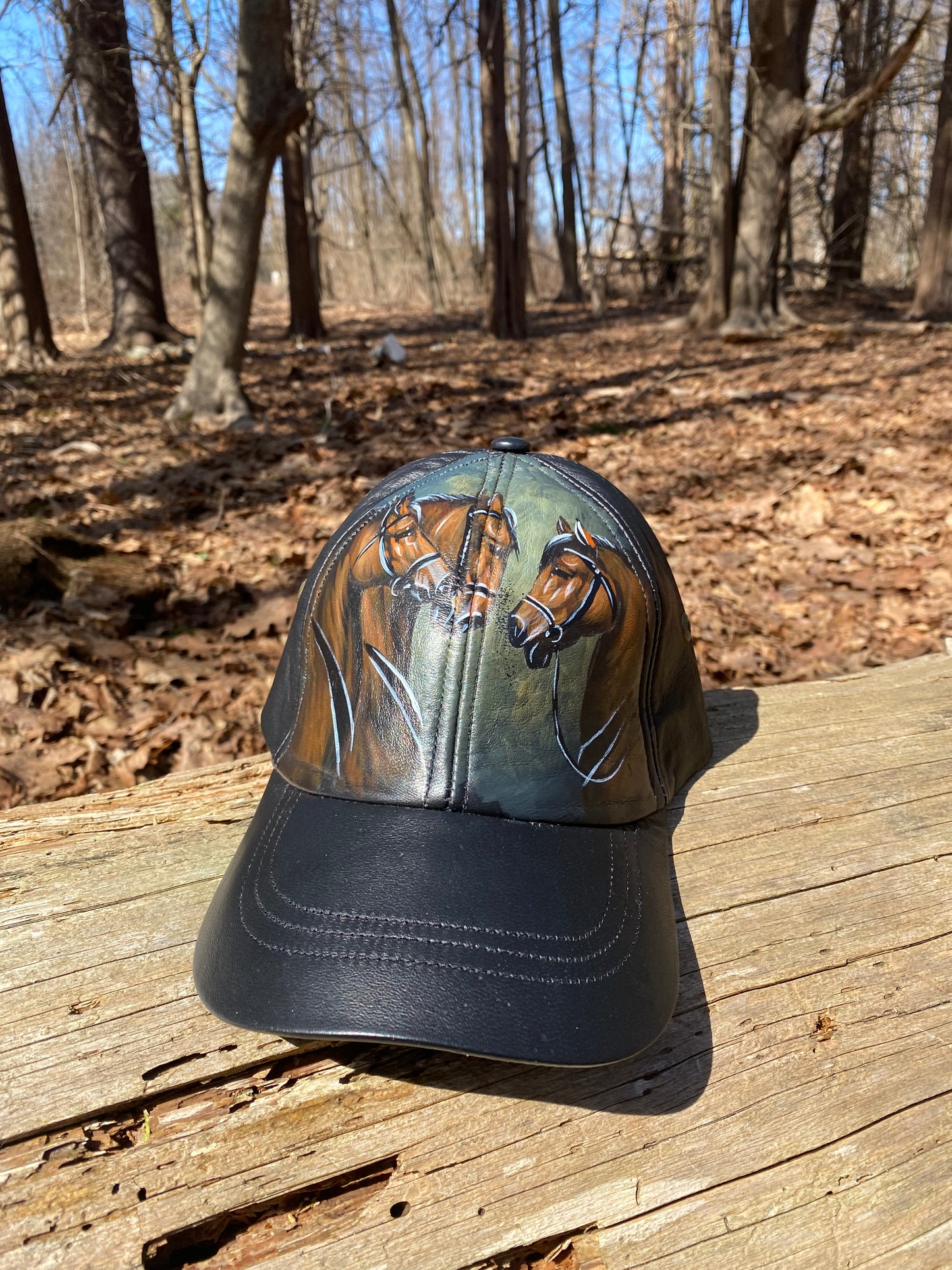 Gorra cuero negra / Leather cap 02